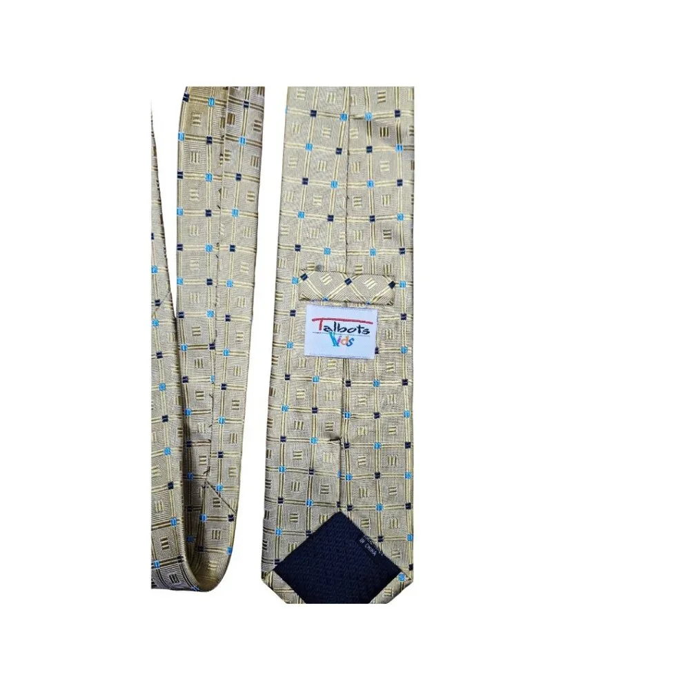 Vintage Talbots Kids Yellow Pure Silk Tie